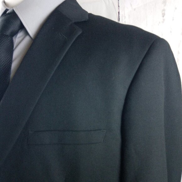 NWT AZZURO 46S 2 Button Black Suit Jacket - Picture 3 of 10